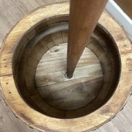 Beer Barrel Stool & Parasol Stand 38x32cm - Natural