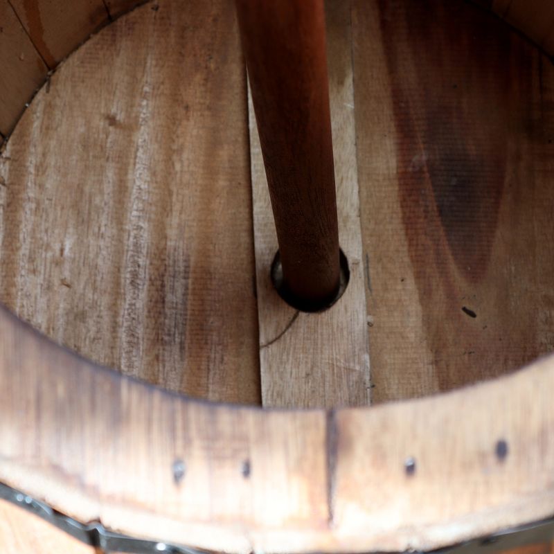 Beer Barrel Stool & Parasol Stand 38x32cm - Natural