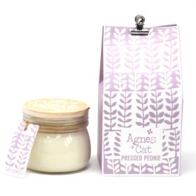 180g Gift Boxed Soy Wax Kilner Jar Candle - Pressed Peonies