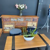Reclaimed Wood Metal Legs - Coffe Table 120 cm