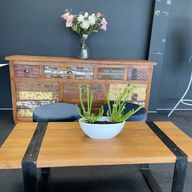 Reclaimed Wood Metal Legs - Coffe Table 120 cm