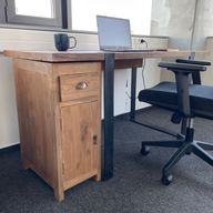 Reclaimed Wood Metal Legs - Office Desk 160x60x75 cm