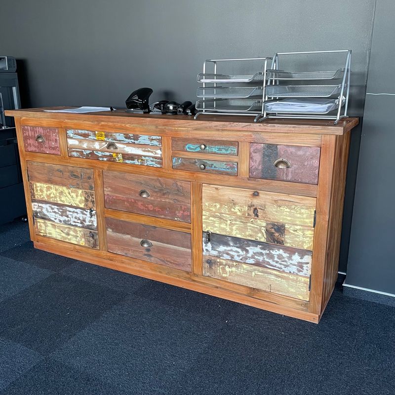 Reclaimed Wood - Side Table 160x40x80 cm