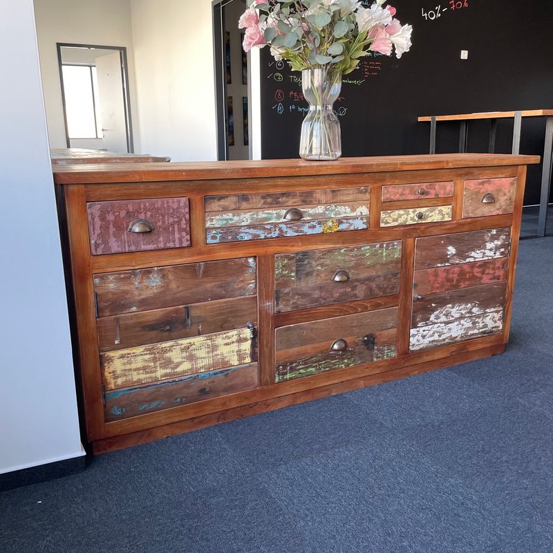Reclaimed Wood - Side Table 160x40x80 cm