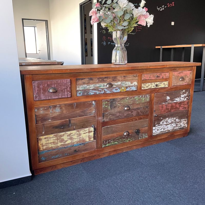 Reclaimed Wood - Side Table 160x40x80 cm