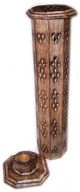 Hexagonal Incense Tower Smoke Box - Mango Wood