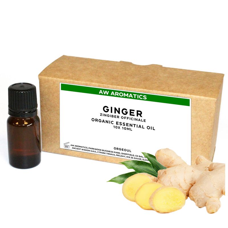 Ginger Organic Essential Oil 10ml - White Label