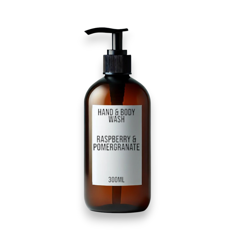 White Label Raspberry & Pomegranate Hand & Body Wash 300ml
