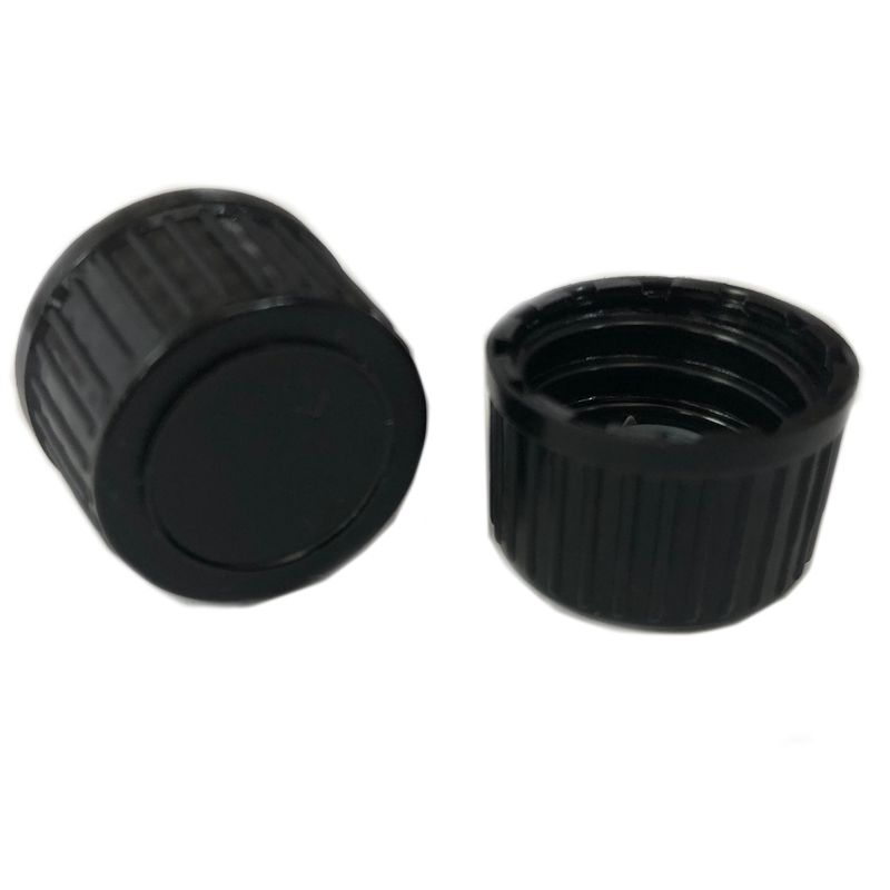 Black Cap for Dropper Bottles TE Boreseal Closure GL18-52 - No Dropper