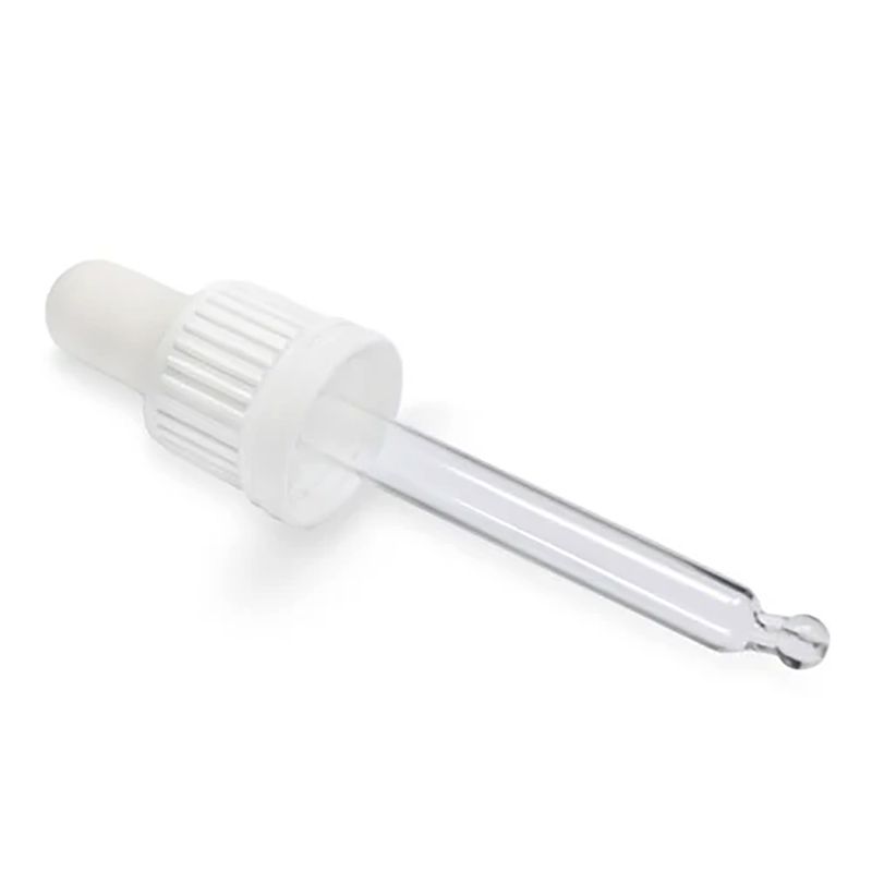 White Glass Pipette for 30ml Dropper Bottle 18mm