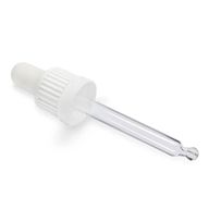 White Glass Pipette for 30ml Dropper Bottle 18mm