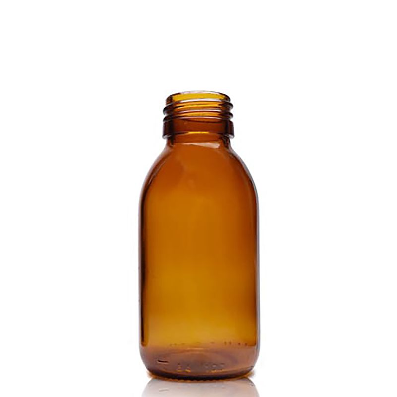100ml Amber Glass Medicine Bottle - No Cap