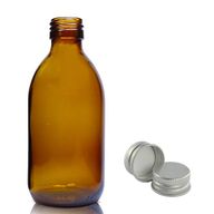 250ml Amber Glass Medicine Bottle - No Cap