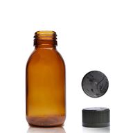 100ml Amber Glass Medicine Bottle - No Cap