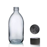 250ml Smoked Grey Glass Medicine Bottle - No Cap