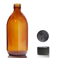 500ml Amber Glass Medicine Bottle  - No Cap