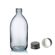 250ml Smoked Grey Glass Medicine Bottle - No Cap