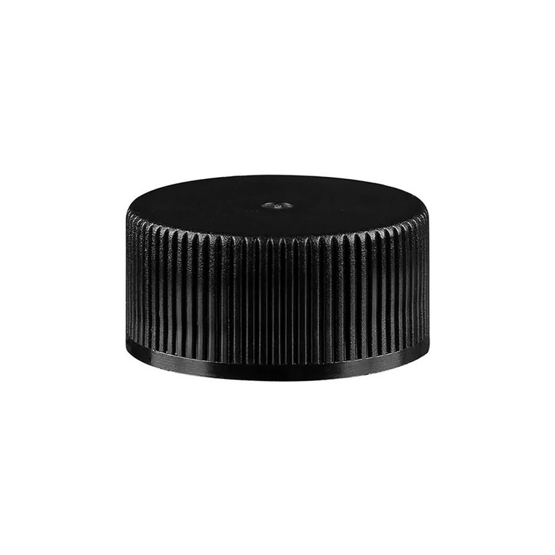 Cap for Glass Medicine Bottle Black Plastic Black 28mm