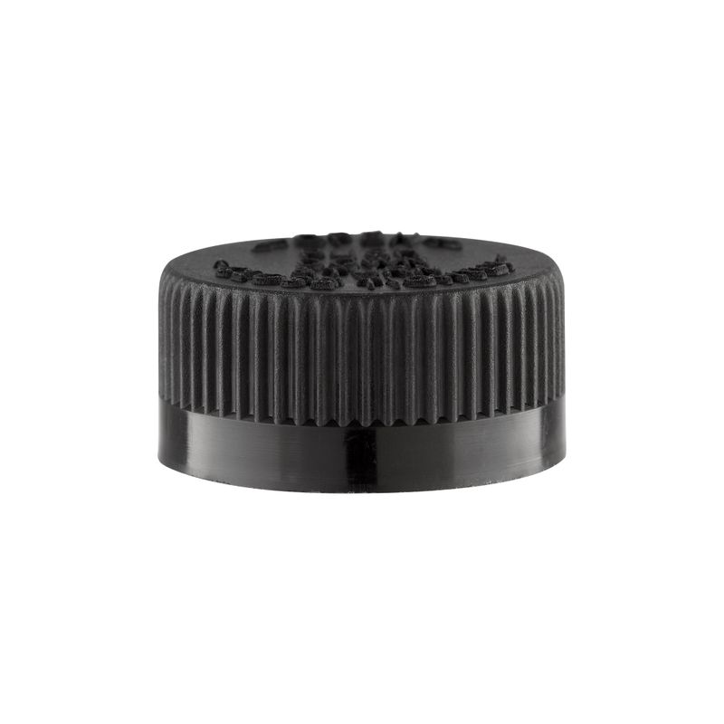 Cap for Glass Medicine Bottle Black / Tamper Evident 28mm