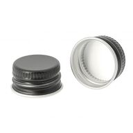 Cap for Glass Medicine Bottle Black - Aluminum Black 28mm