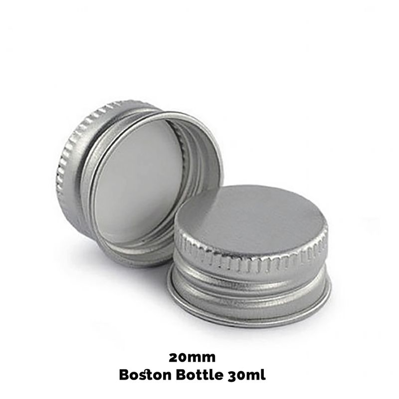 Cap for Amber Boston Bottle (for 30ml & 60ml) - Aluminum 20mm