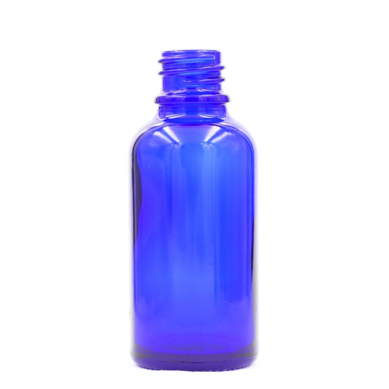 50ml Blue Glass Dropper Bottle - No Cap