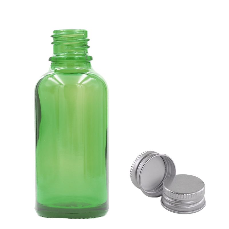50ml Green Glass Dropper Bottle - No Cap