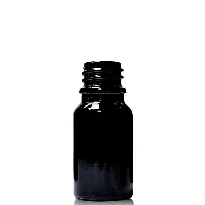 5ml Black Glass Dropper Bottle - No Cap