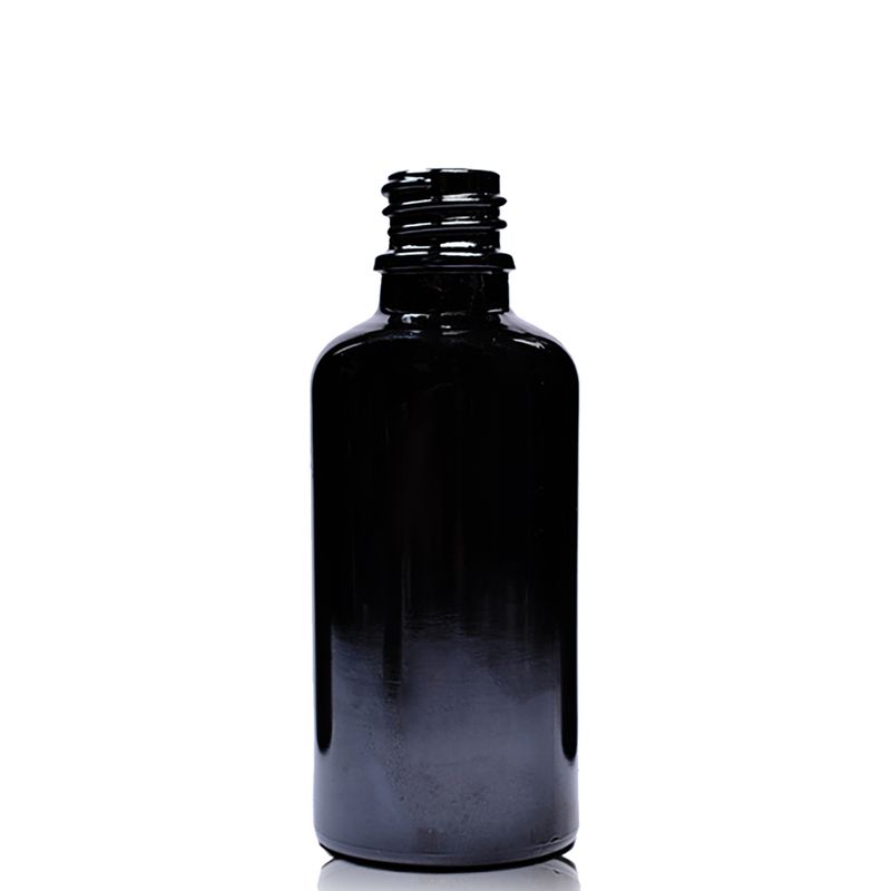 30ml Black Glass Dropper Bottle - No Cap