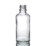 50ml Clear Glass Dropper Bottle - No Cap