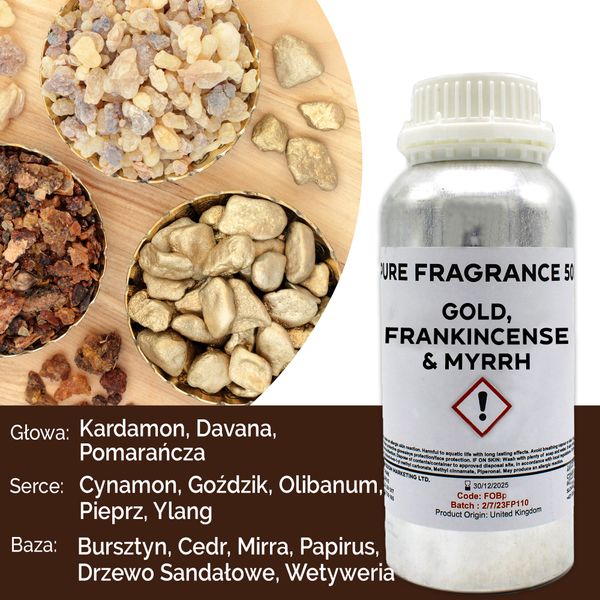 Gold, Frankincense & Myrrh Pure Fragrance Oil - 500ml