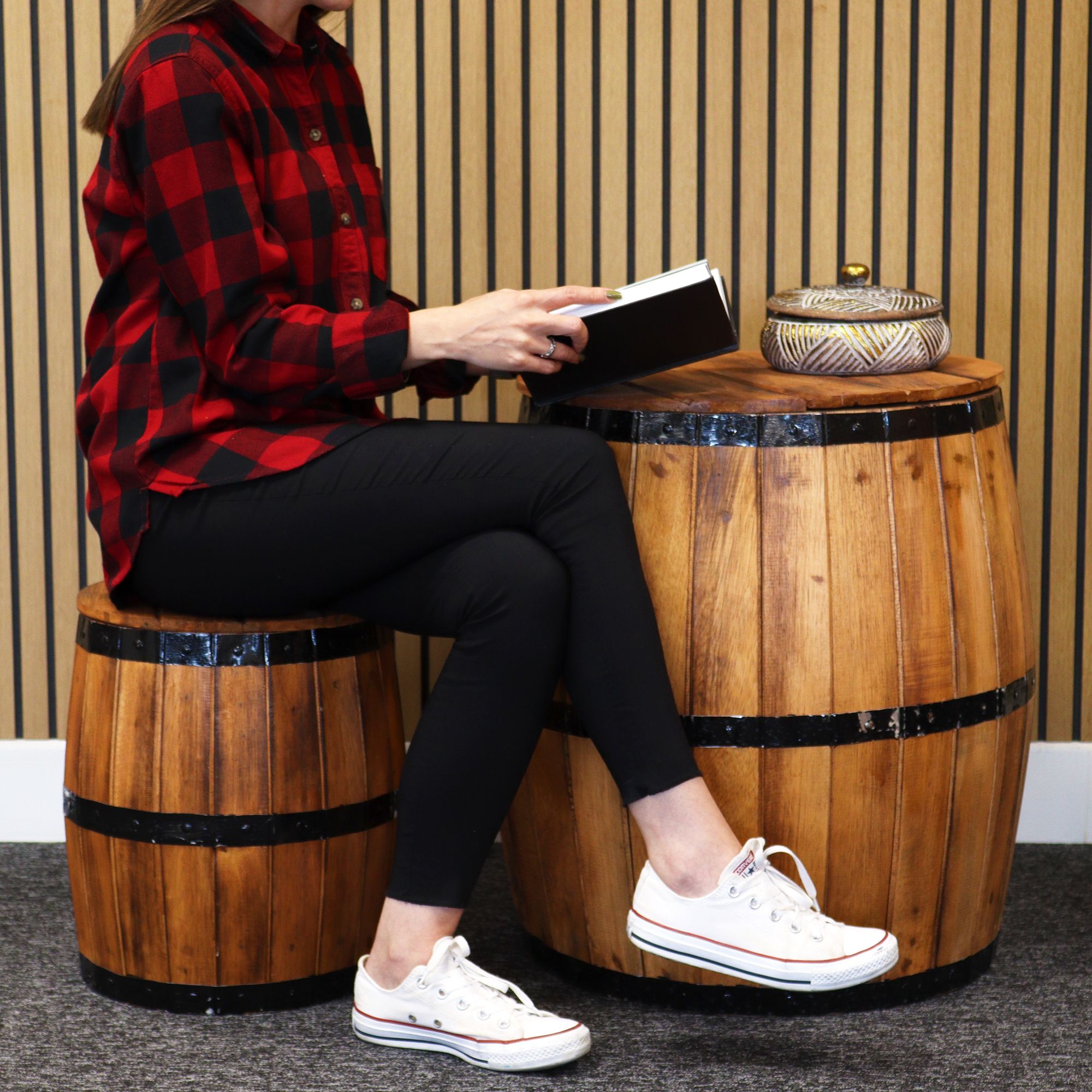 Barrel Tables & Stools