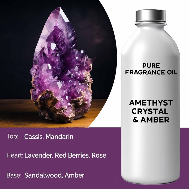 Amethyst Crytal & Amber Pure Fragrance Oil - 500ml