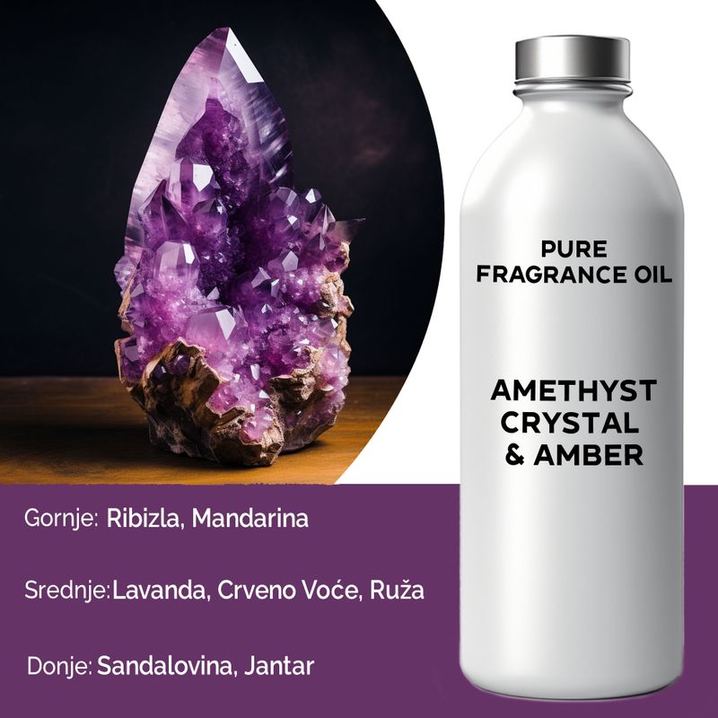 Amethyst Crytal & Amber Pure Fragrance Oil - 500ml