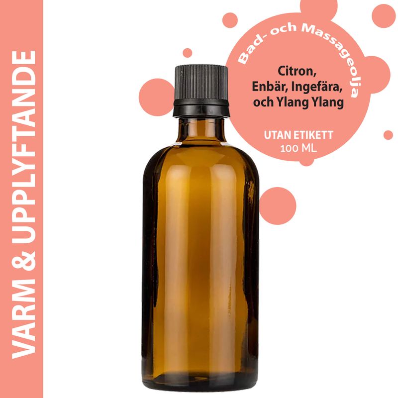Warm & Uplifting Massage Oil - 100ml - White Label