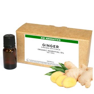 Ginger Organic Essential Oil 10ml - White Label