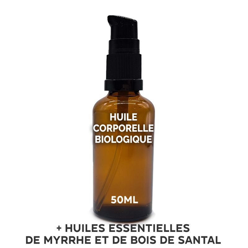Organic Body Oil 50ml - Sandalwood & Myrrh - White Label