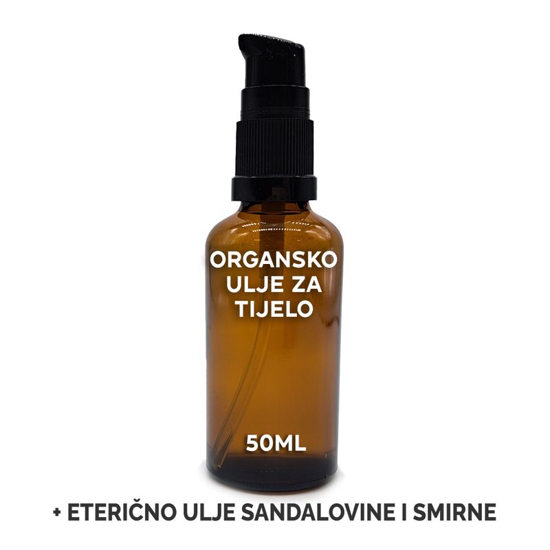 Organic Body Oil 50ml - Sandalwood & Myrrh - White Label