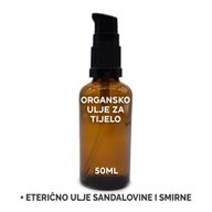 Organic Body Oil 50ml - Sandalwood & Myrrh - White Label
