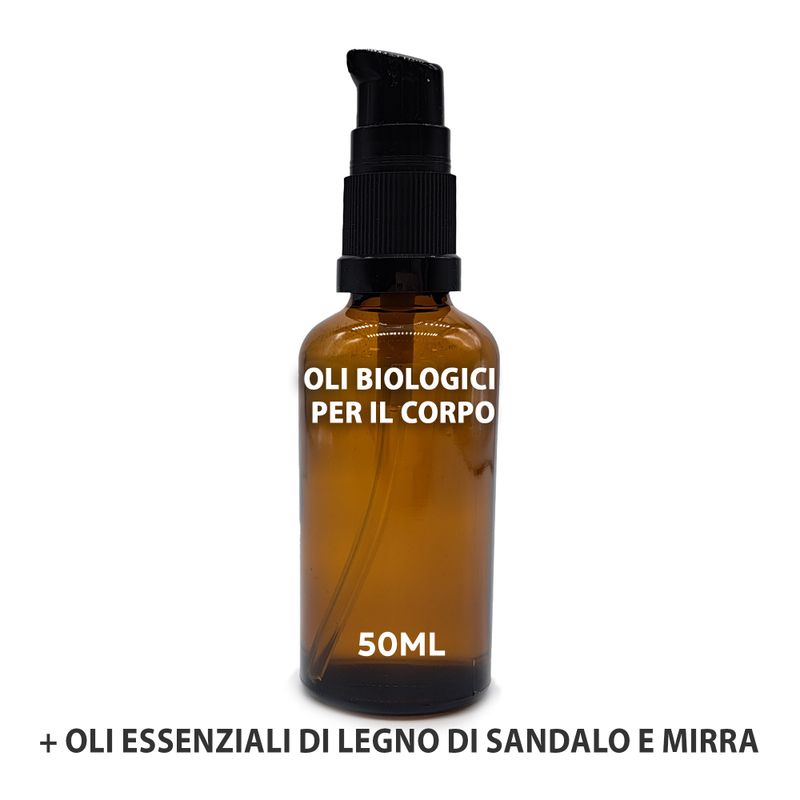 Organic Body Oil 50ml - Sandalwood & Myrrh - White Label