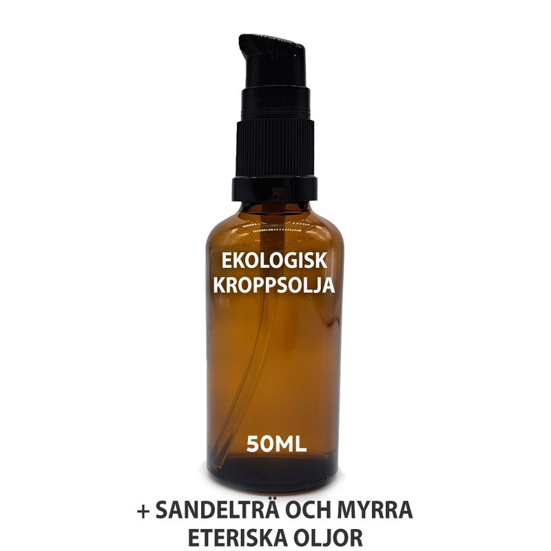 Organic Body Oil 50ml - Sandalwood & Myrrh - White Label