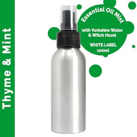 100ml Essential Oil Mist - Thyme & Mint - White Label