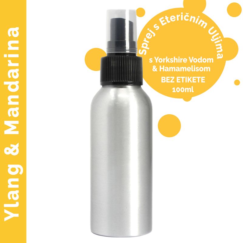 100ml Essential Oil Mist - Ylang Ylang & Mandarin - White Label