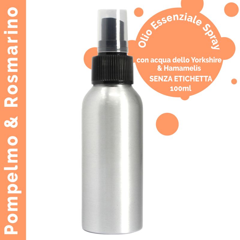 100ml Essential Oil Mist - Graperfruit and Rosemary - White Label