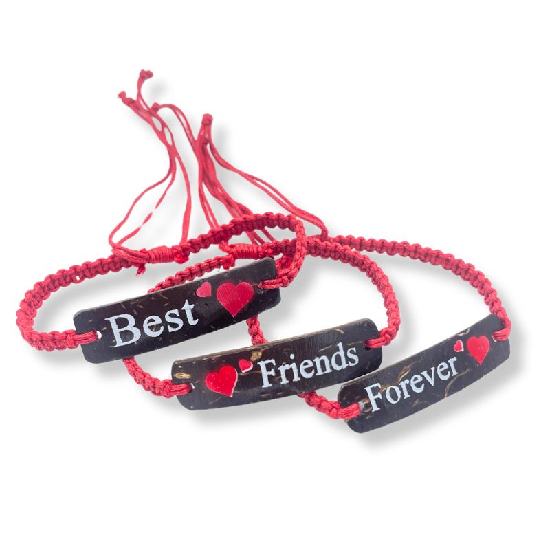 Handmade Friendship Bracelets - Friends Coconut Print (Assorted)