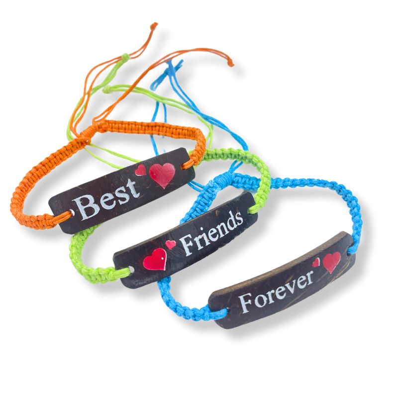 Handmade Friendship Bracelets - Friends Coconut Print (Assorted)