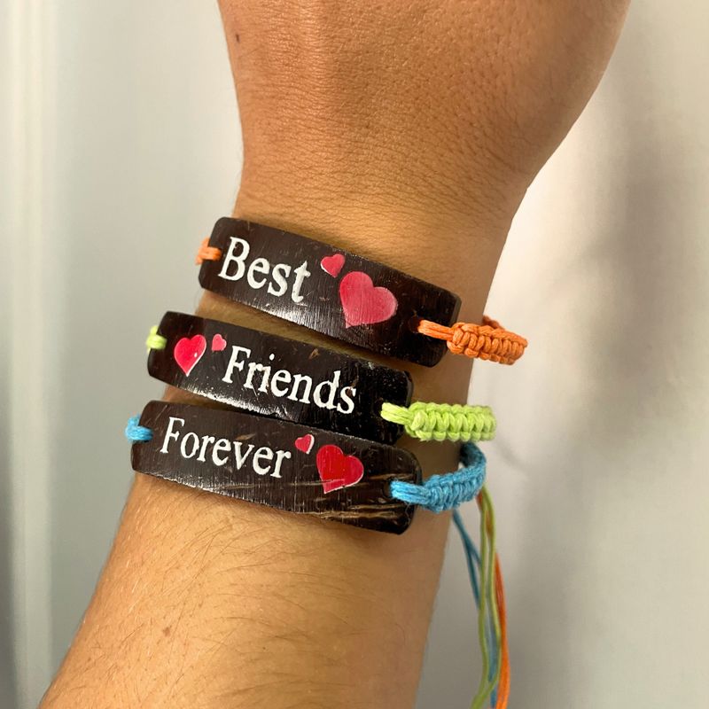 Handmade Friendship Bracelets - Friends Coconut Print (Assorted)