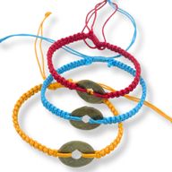 Handmade Friendship Bracelets - Lucky Friends Feng Shui Coin (Assorted)