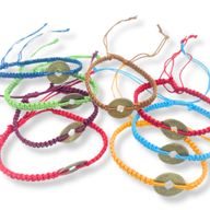 Handmade Friendship Bracelets - Lucky Friends Feng Shui Coin (Assorted)