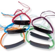 Handmade Friendship Bracelets - Unprinted Custom Ready Coconut (Assorted)